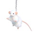 Mouse White Keychain, HANSA (6468)