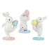 A rabbit playing with an egg in the assortment, 14 cm (material: rubber), GoodWill (67957)
