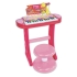 Електронне піаніно (31 клавіша) з ніжками, табуреткою та мікрофоном (рожева), Bontempi (133671)