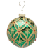 Куля новорічна ялинкова зелено-золота діаметр 12см, Enzo De Gasperi (EDG Italy) 01236