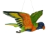 Plush Toy Flying rainbow lorikeet, W. 44cm, HANSA (8531)