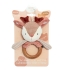 Toy - a rattle with a wooden rodent Ruby roe deer, ELFIKI (04869)