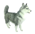 Animated Plush toy Siberian Husky, gray length 115cm, Hansa (0913)