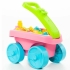 Игровая тележка с конструктором (20 деталей) розовая, Molto (23461)