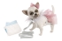 Dolls Chihuahua puppy in pink, 22cm, Munecas De Cuna (42406)