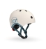 Protective helmet for children Scoot and Ride, light gray, with flashlight, 45-51cm, Globber (63602)