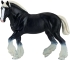 Animal figurine toy. Clydesdale Black Horse, Mojo (10839)