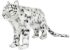 Plush Toy Snow Leopard, Hansa, Animal Seat series, 78 cm, art. 7240