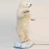 HANSA Мяка іграшка-макет, роботизована Полярний ведмідь з ведмежати, 100 см, анімована іграшка (0095)