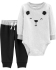 Carters Комплект дитячий боді та штани Сірий ведмедик 12M (72-76 см)