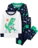 Carters Комплект піжамний 2 футболки-лонгслів та 2 штанів Блакитний Динозавр 12M (72-76 см)