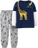 Carters Дитячий комплект футболка-лонгслів та штани Жираф 12M (72-76 см)