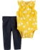Carters Компект дитячий боді та штани Кролик з квітами 12M (72-76 см)