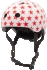 Велосипедный шлем детский Coconut (белый с красными звездочками, 44-51 см)