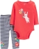 Carters Комплект дитячий боді та штани Кролик з квітами 12M (72-76 см)