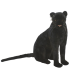 Plush Toy Black Panther sitting 62cm, Hansa (56380)