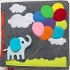Marmetil™ | Felt educational book Elephant and Balls (large) 30x28 cm