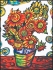 Coloring with felt-tip pens Colorvelvet Carioca Sunflowers (Van Gogh)