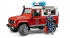 Jeep firefighter Land Rover Defender with a figurine of a firefighter, Bruder, light and sound, М1:16, art. 02596