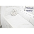 Ovalbed® Bedding set White stitch with ruffles Satin luxury