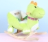 Rocking chair Blue Castle Dragon green with a scarf in a cage