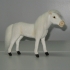 White Horse 32 cm Realistic Hansa Plush Toy (3753)