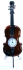 Часы кварцевые подарочные Siva Toys Скрипка, коричневые