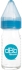 Бутылочка 110 мл (0-4 мес.), стеклянная с силиконовой соской для новорожденных, голубой | Remond dBb (Франция)