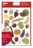 Наклейки тематичні навчальні Фрукти та овочі, Apli Kids, 12 аркушів, арт. 11451