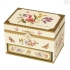 Music box with flowers yellow, with ballerina figure, Trousselier™, France (S35102)