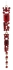 Новогодний декор Сосулька, Shishi, красно-золотая, 14,5 см, арт. 58574