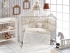 Набор постельного белья в детскую кроваткус защитой Momishop RUYA - 9 предметов, кремовый, Momishop [6014] Турция