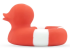 Toy teether Duck Red, Oli&Carol, natural rubber, art. L-FL DUCK-UNIT-RED