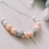 Silicone teething beads - Peach, Love&Carry™ Ukraine