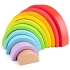 Rainbow Pyramid playset, New Classic Toys, wooden, 10 pcs, 10825